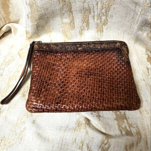 Patricia Nash Crissini Leather Wover Wristlet